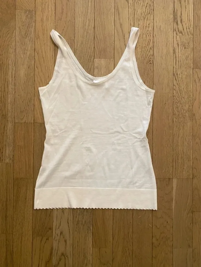 Débardeur blanc Chloé taille 36 (ok taille 38 cintré) - photo numéro 2