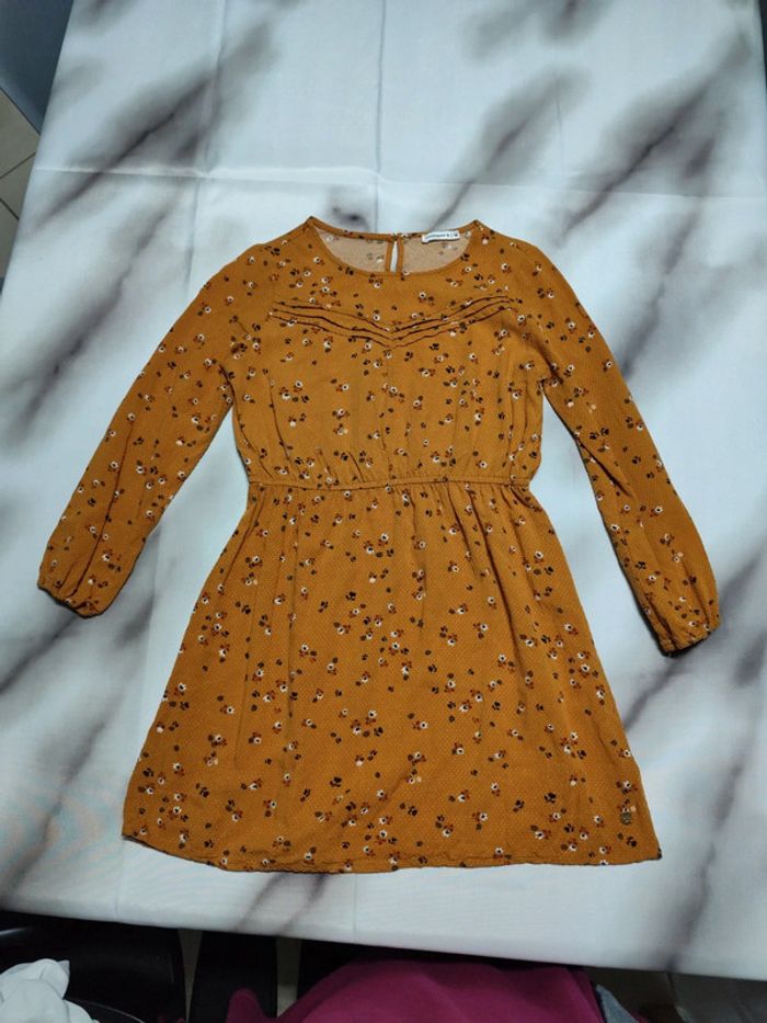 Robe moutarde lulu castagnette taille 10 ans - photo numéro 2