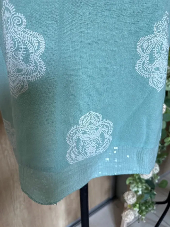 Jolie blouse en coton et lin femme - photo numéro 2