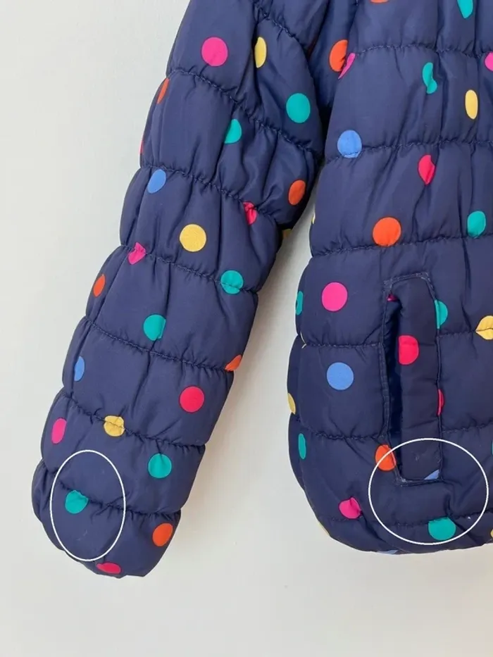Doudoune à capuche (pois multicolores) - Little Marcel 6 ans - photo numéro 4