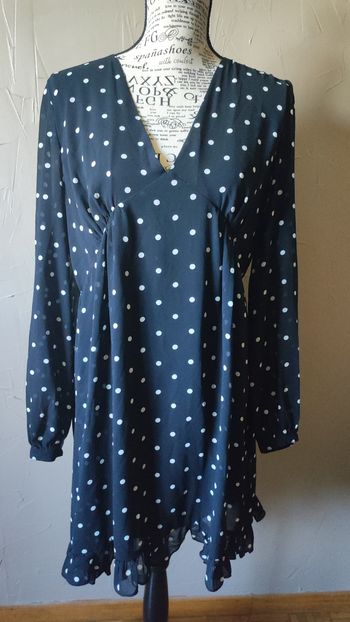 Robe noire à pois blancs La redoute taille 42