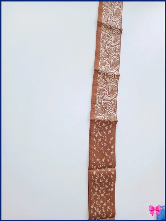 Foulard cheveux marron– style bandana tendance et pratique - photo numéro 3