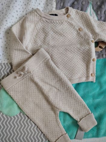 Ensemble maille beige 1 mois Kiabi