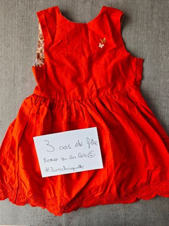Robe réversible orange