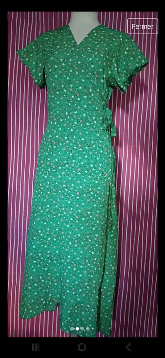 Robe longue porté feuille