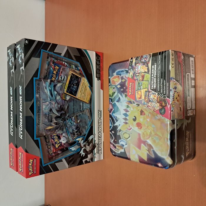 Lot pokémon 2 coffrets Kyurem scellés + Valisette pikachu téracristal scellé (1 mini déchirure)