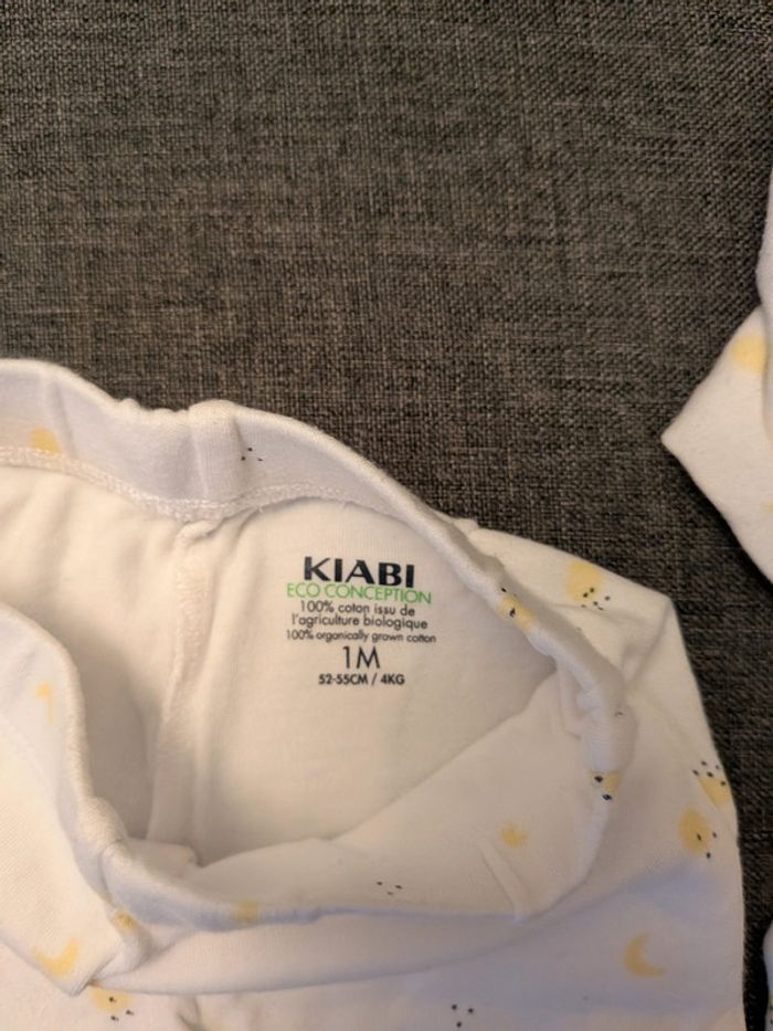 Lot de 2 pyjamas léger été - 1 mois - 52/55 cm - Kiabi -  Très bon état - photo numéro 6