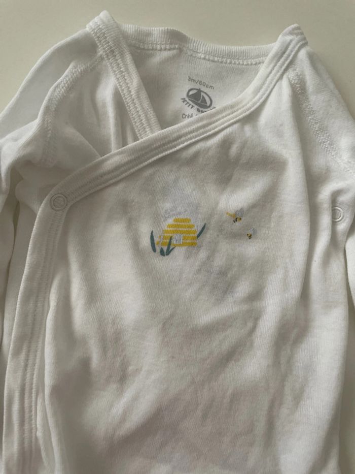 Body blanc petit bateau 3 mois - photo numéro 2