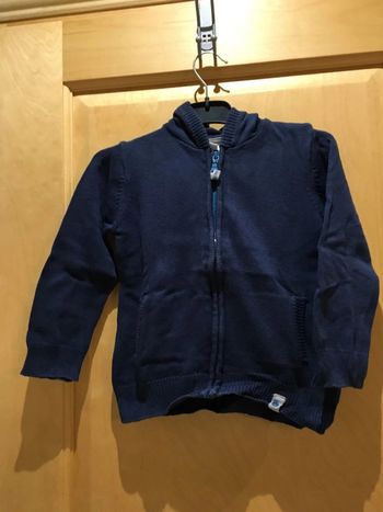 Gilet à capuche vertbaudet marine