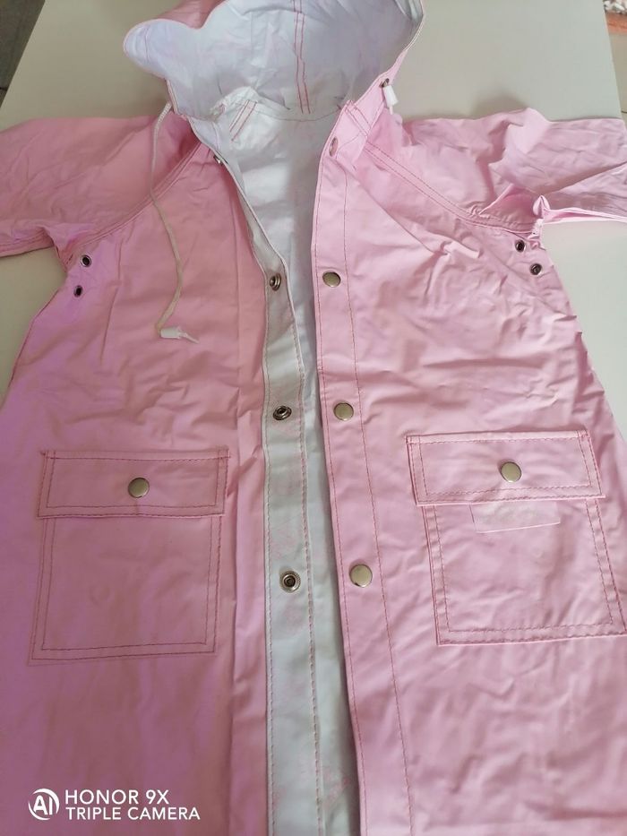Imperméable enfant rose vynil - photo numéro 3