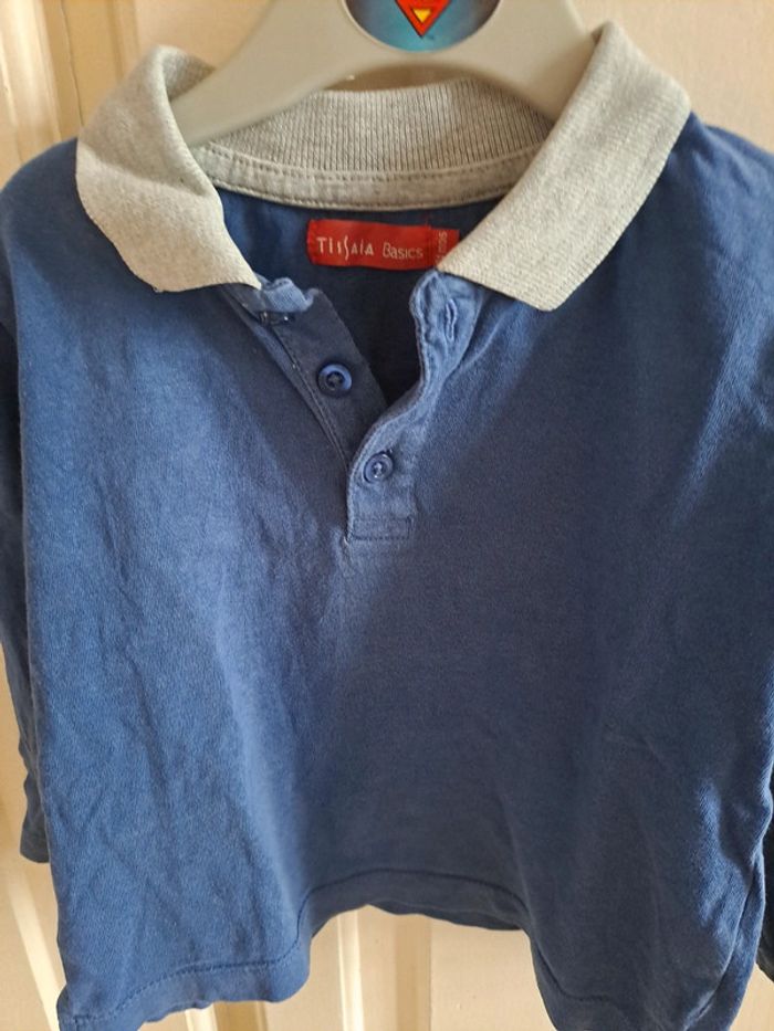 Polo manche longue bleu 24mois - photo numéro 6