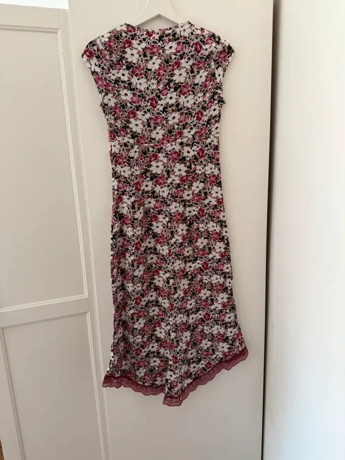 superbe robe fleurie fluide vintage Maje 36 taille 1 - photo numéro 4