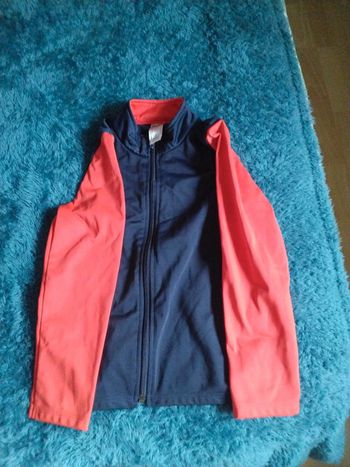Veste jogging lycra leu marine et rouge Décathlon 6ans
