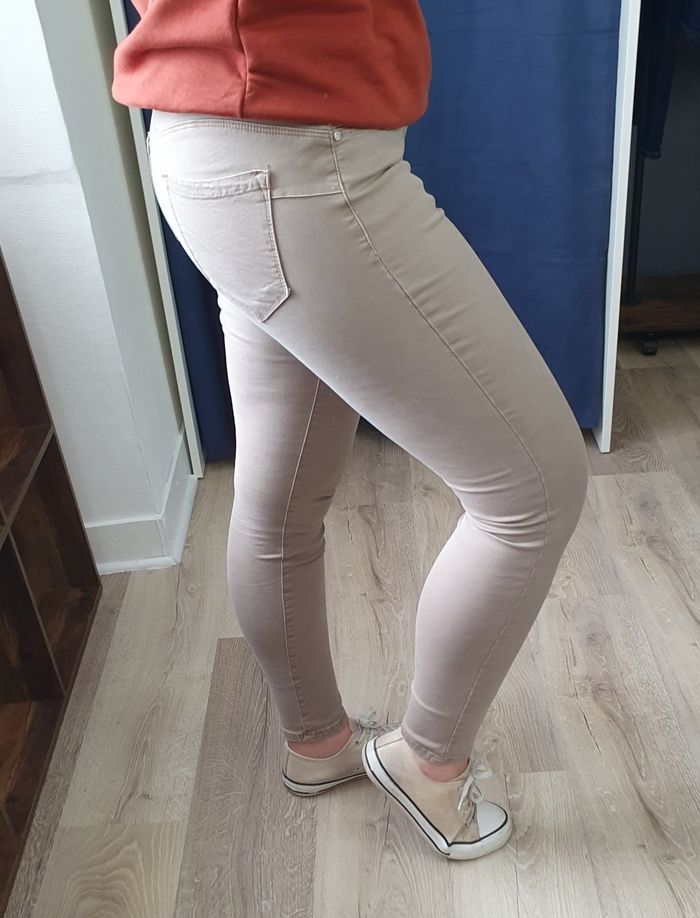Jean skinny beige taupe Taille 44 - photo numéro 3