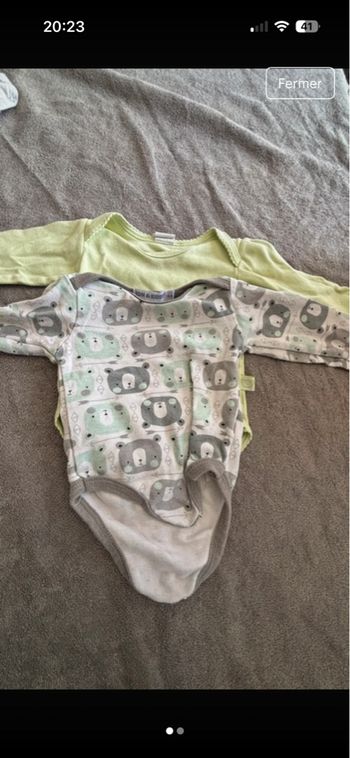Lot de 2 bodies manches longues 