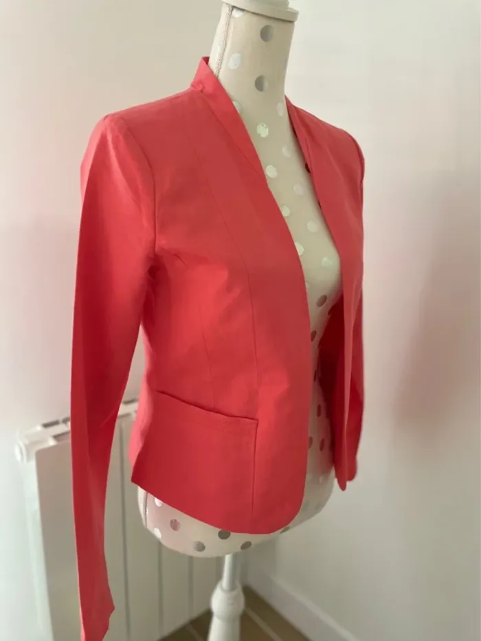 Veste blazer corail 36 neuf - photo numéro 2
