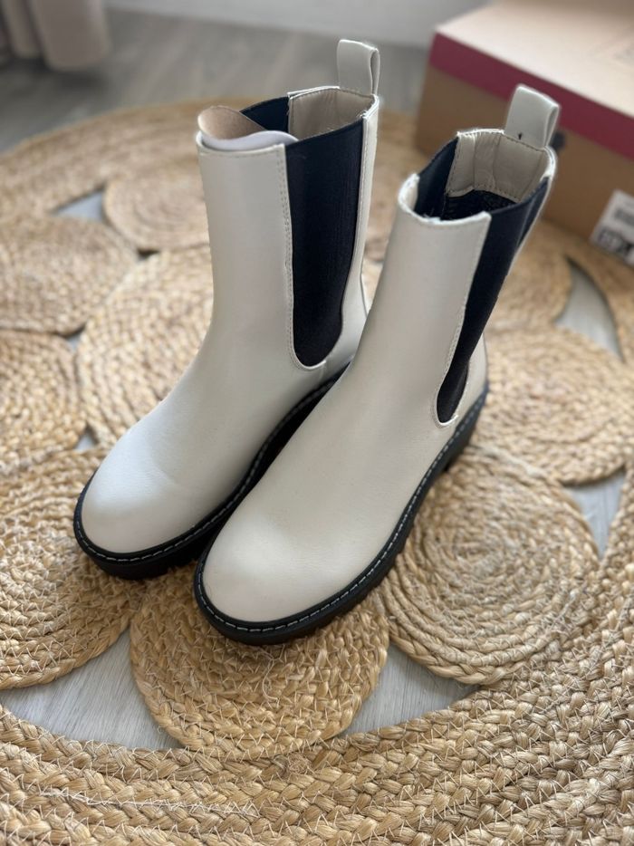 Bottine Chelsea beige - photo numéro 4