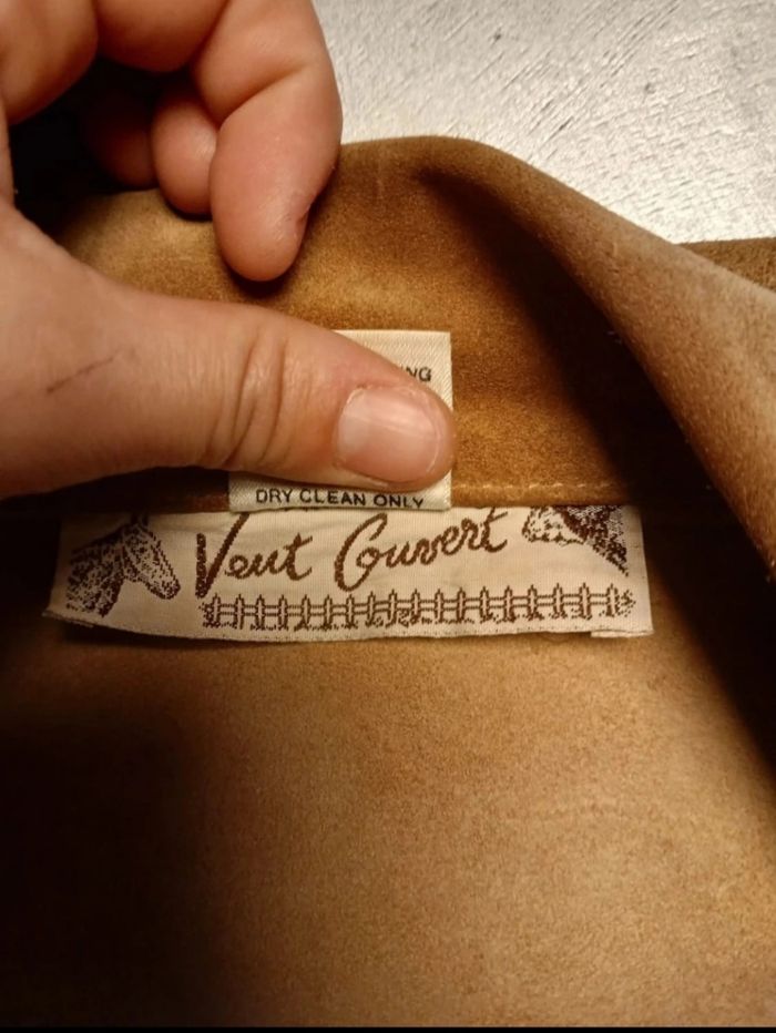 Veste brun clair Vent couvert croûte de veau - photo numéro 5