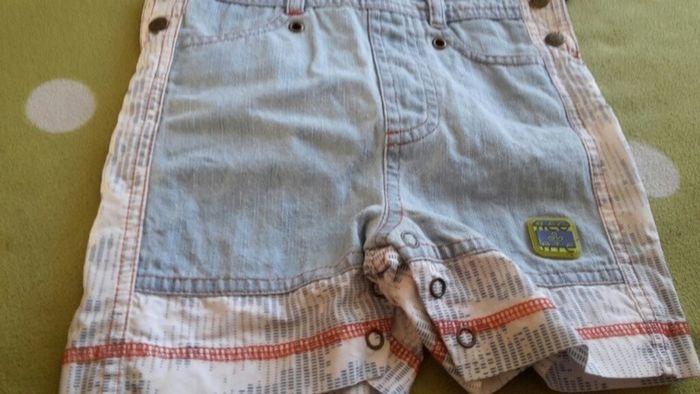 Ensemble 2 pièces salopette Jean - Taille 6 mois - photo numéro 3