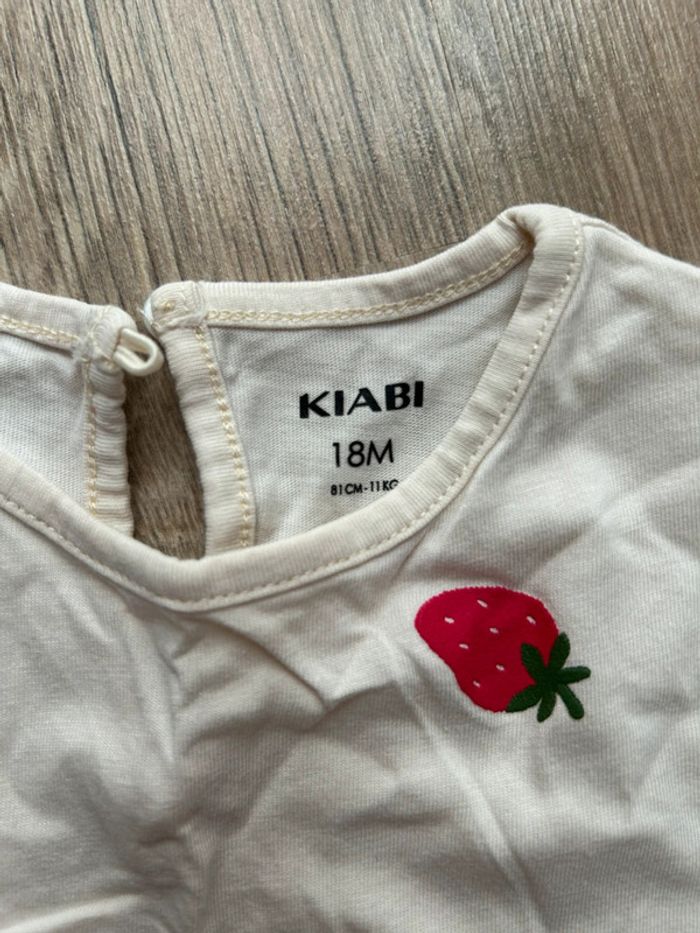 T-shirt fraise fille 18 mois - photo numéro 3