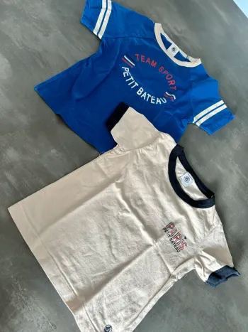 Lot 2 tee shirt manches courtes petit bateau