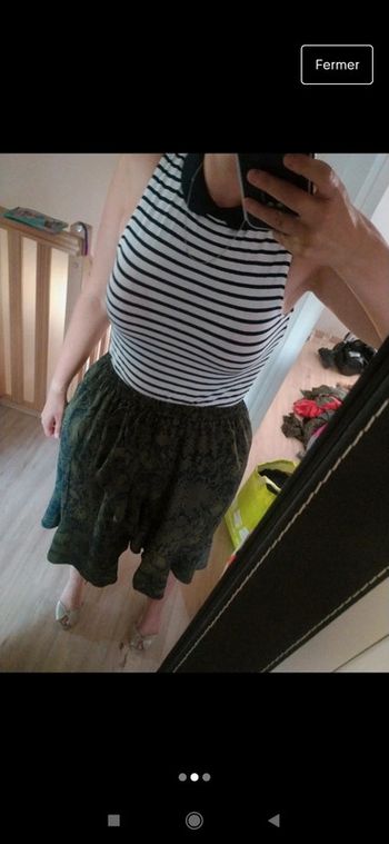 Top sans manches marinière col claudine Kiabi taille m