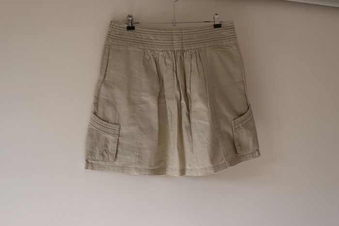 Jupe beige taille 40 Cache Cache - photo numéro 7