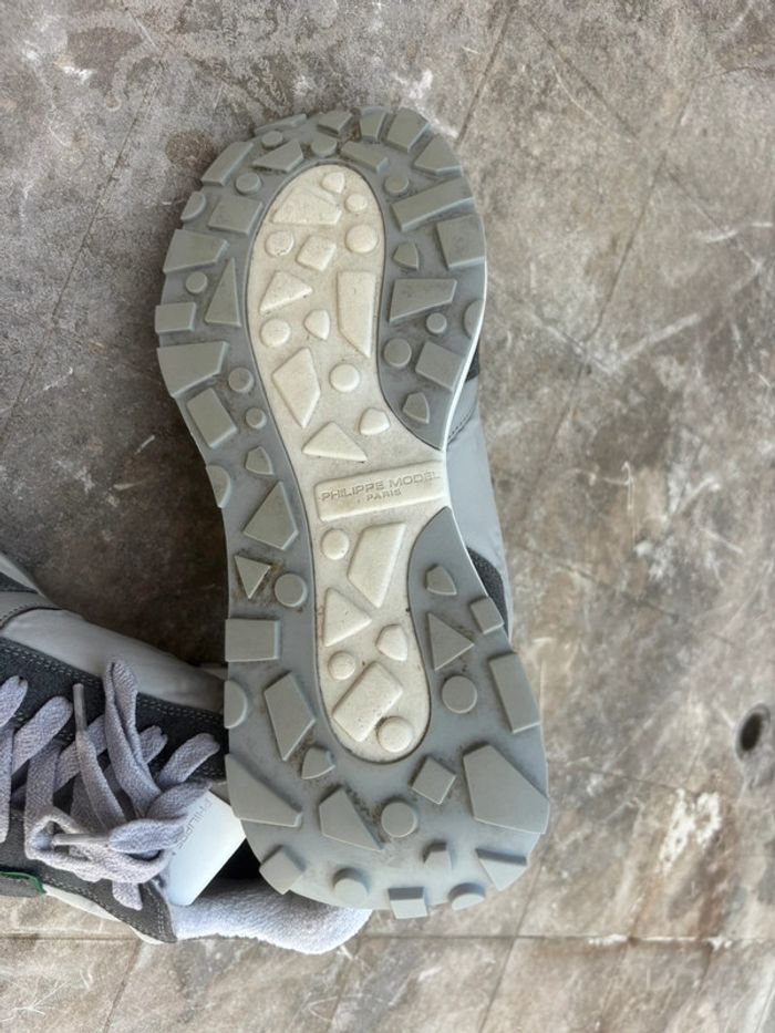 Baskets Philipp model Antibes Grises Vert altu W004 taille 41 - photo numéro 5