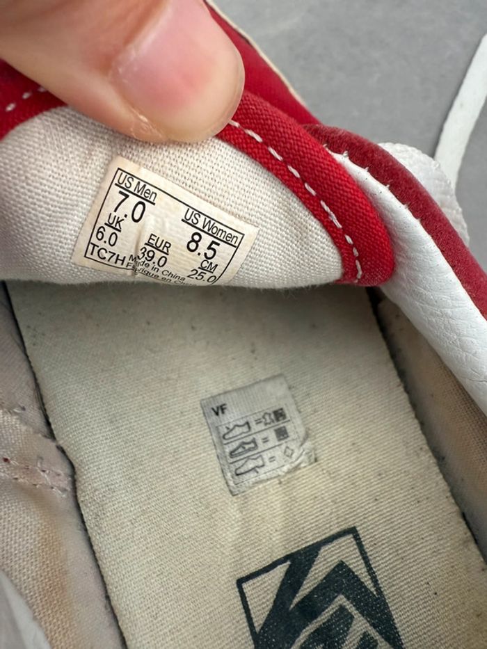 Vans basses femme rouges et blanches - photo numéro 9