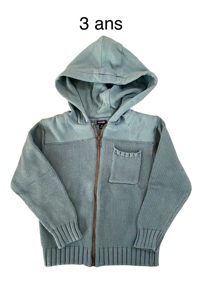 Kiabi Gilet zippé vert Taille 3 ans