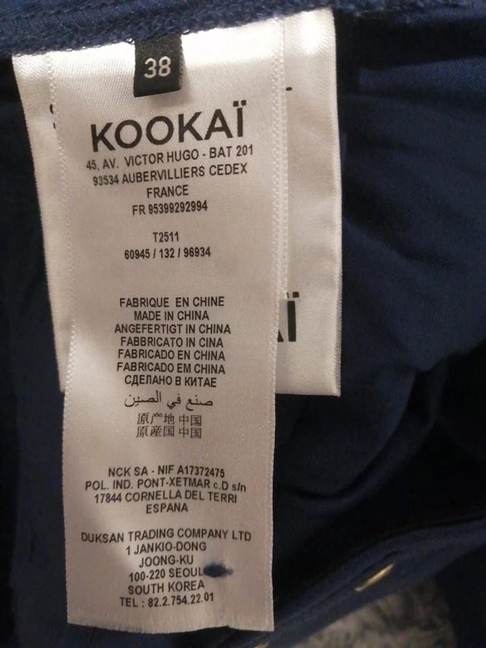 pantalon et legging KOOKAÏ bleu taille 38 - photo numéro 3