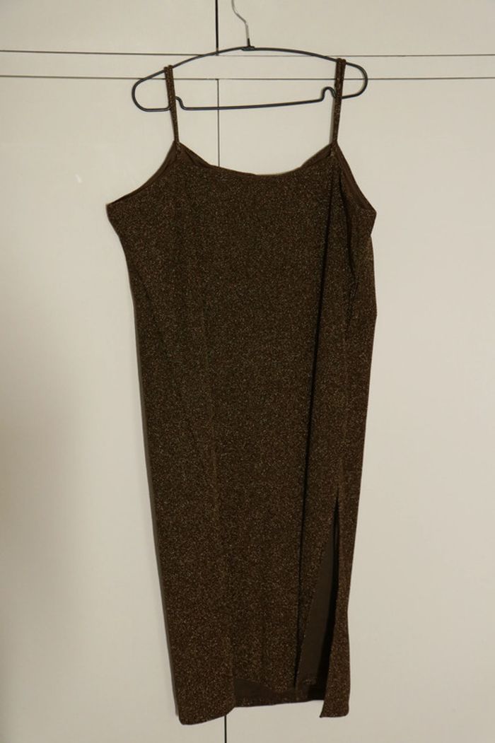 H&M - Robe marron foncé scintillant - photo numéro 6