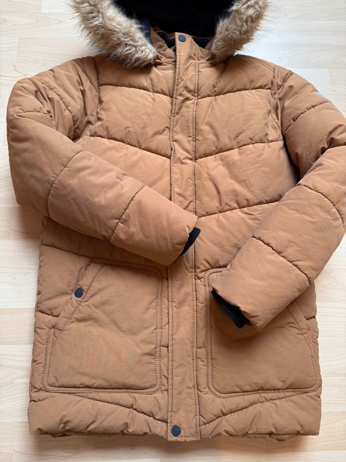 Manteau parka doudoune chaude camel - photo numéro 4
