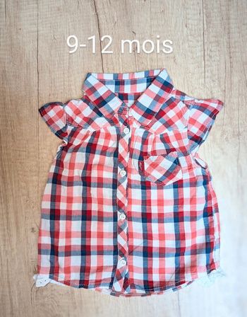 Chemisier manches courtes a carreaux