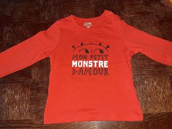 Sweatshirt rouge 12mois
