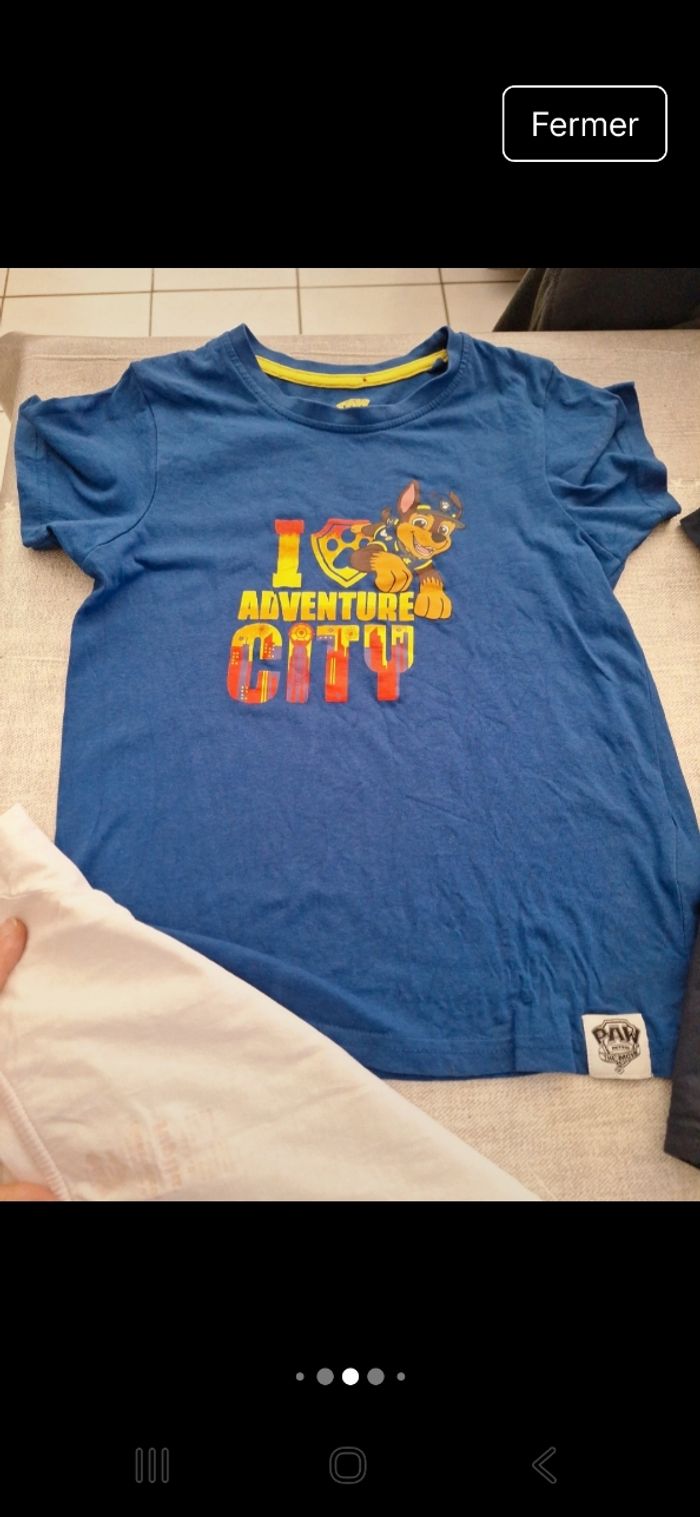 Lot 3 Tee-shirt pat patrouille - photo numéro 3