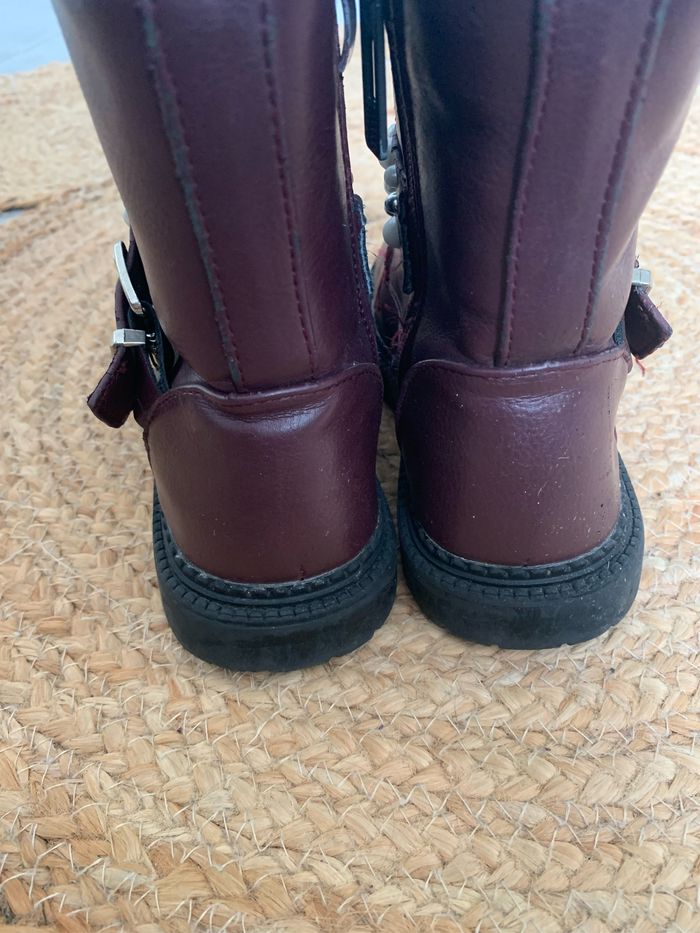 Bottes bordeaux avec perles 32 - photo numéro 3