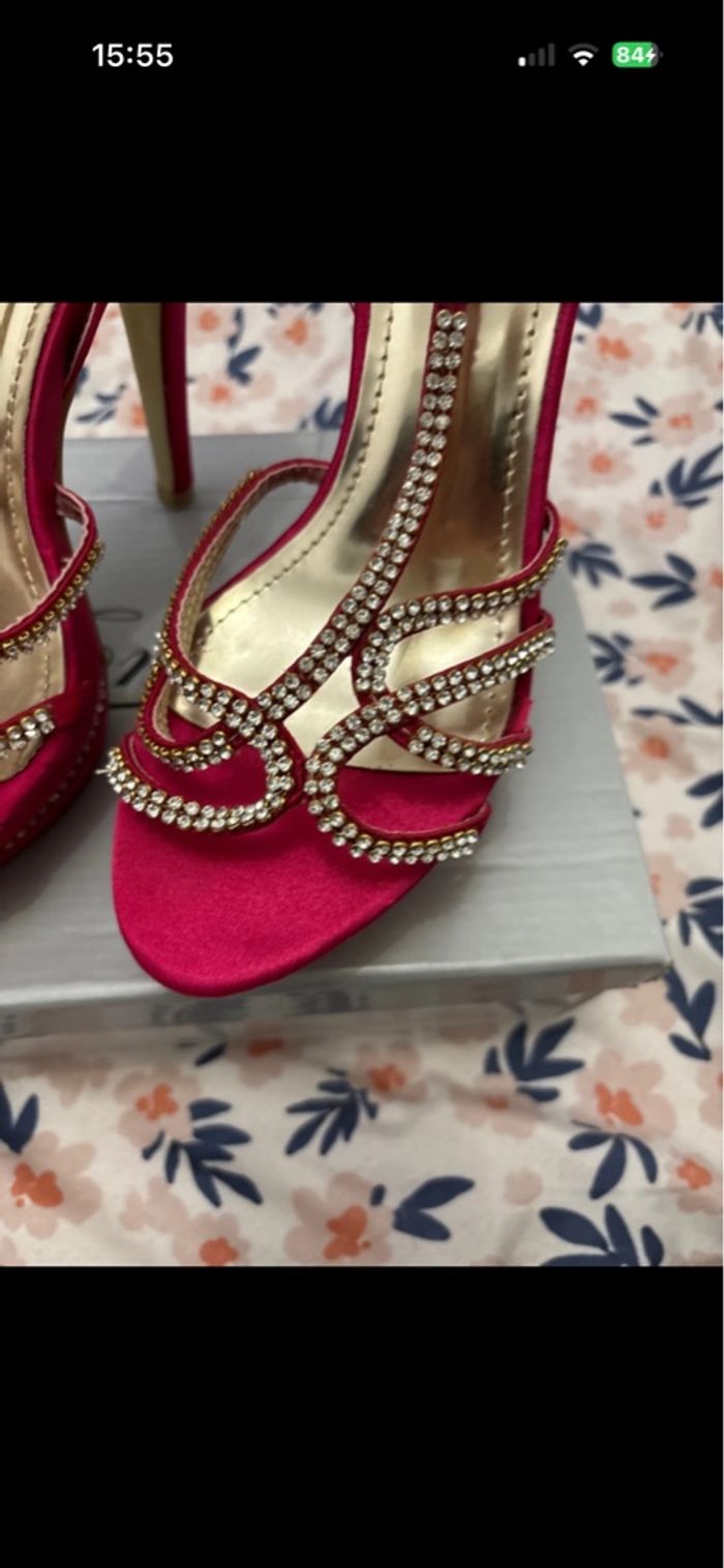 Sandales Rose à plate-forme - photo numéro 4