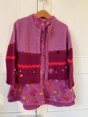 Ensemble robe et gilet Catimini 5 ans