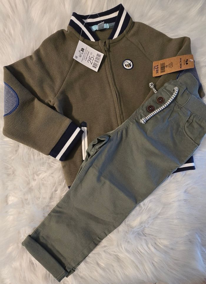 Neufs non portés 🥰🤩🏷🏷superbe  Ensemble veste zippée et pantalon 3 ans  garçon 🤩🥰 - photo numéro 2