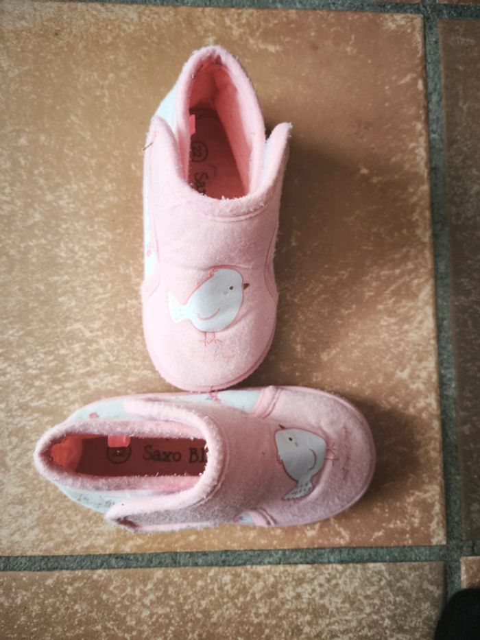 Chaussons rose oiseau fleur - photo numéro 2