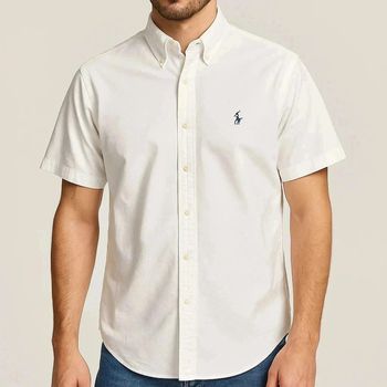 Chemise Ralph Lauren Blake Vintage Blanc Manches Courtes – Élégance Classique Y2K
