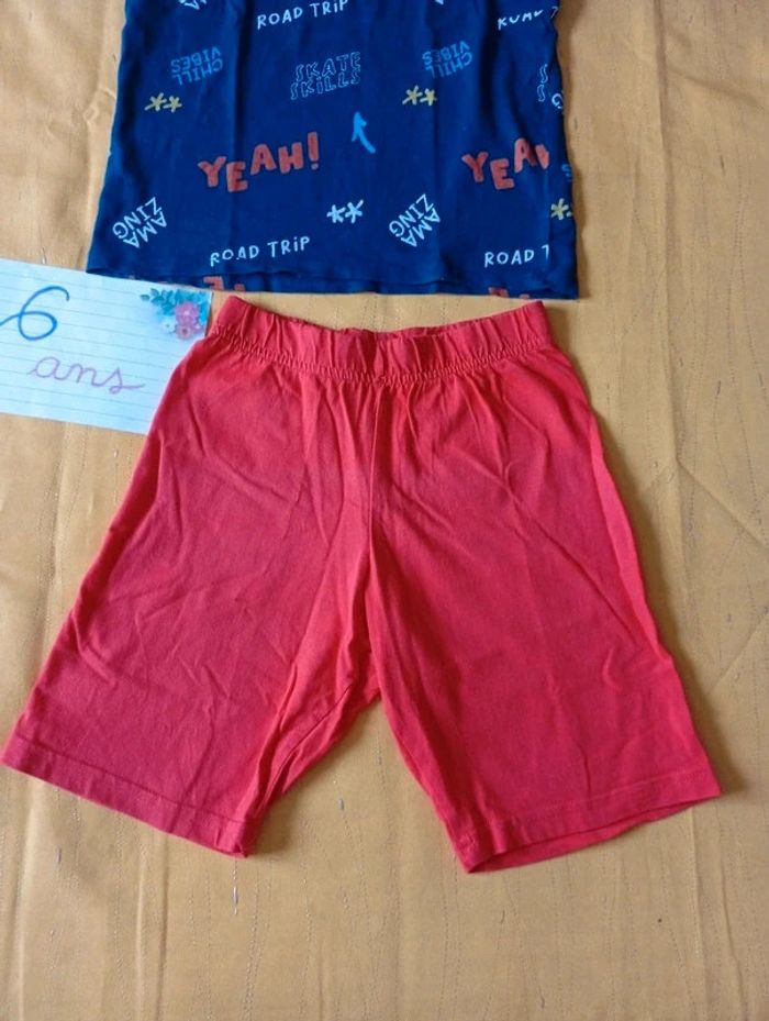 Lot ou pyjama été 6 ans garçon short et tee shirt Printemps été coloré - photo numéro 4