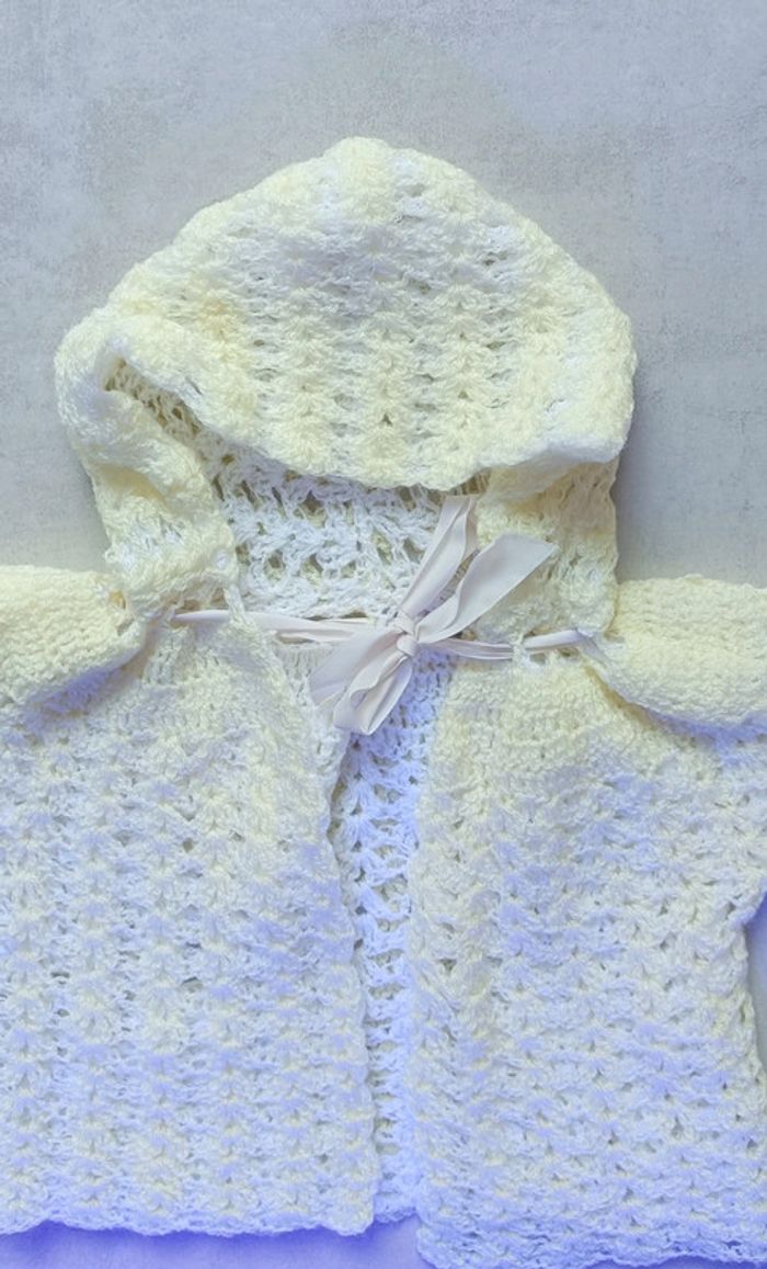 Gilet avec capuche fait main - 24 mois - photo numéro 3