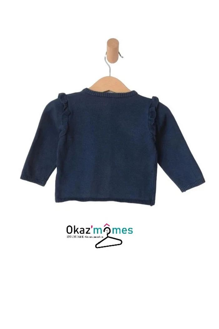 LOT de 2 gilets fins (1 bleu, 1 gris clair) - fille taille 12 mois - photo numéro 5