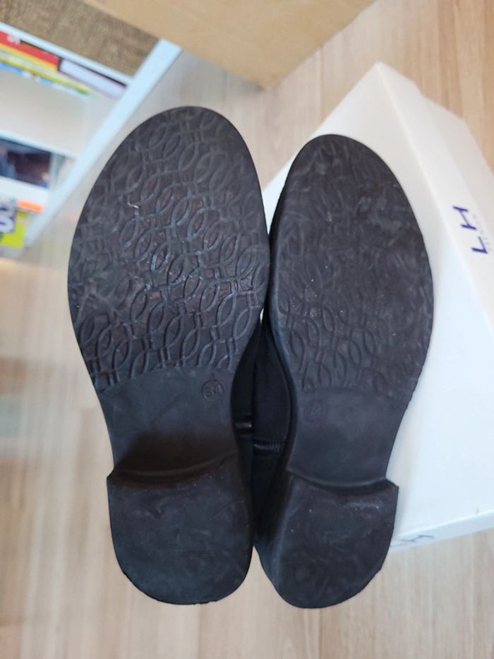 bottines Nubuck noires taille 34 LH - photo numéro 3