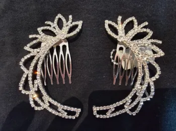 Broche peigne cheveux pince mariage soirée strass brillant Couronne