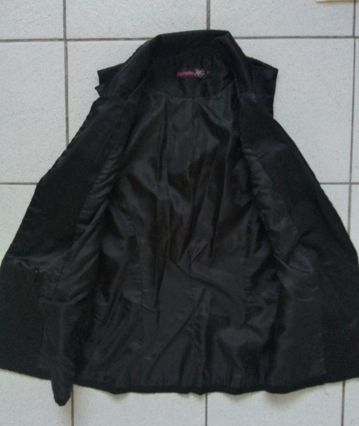 Veste style blazer sans manches. Noir. Taille 36 - photo numéro 4