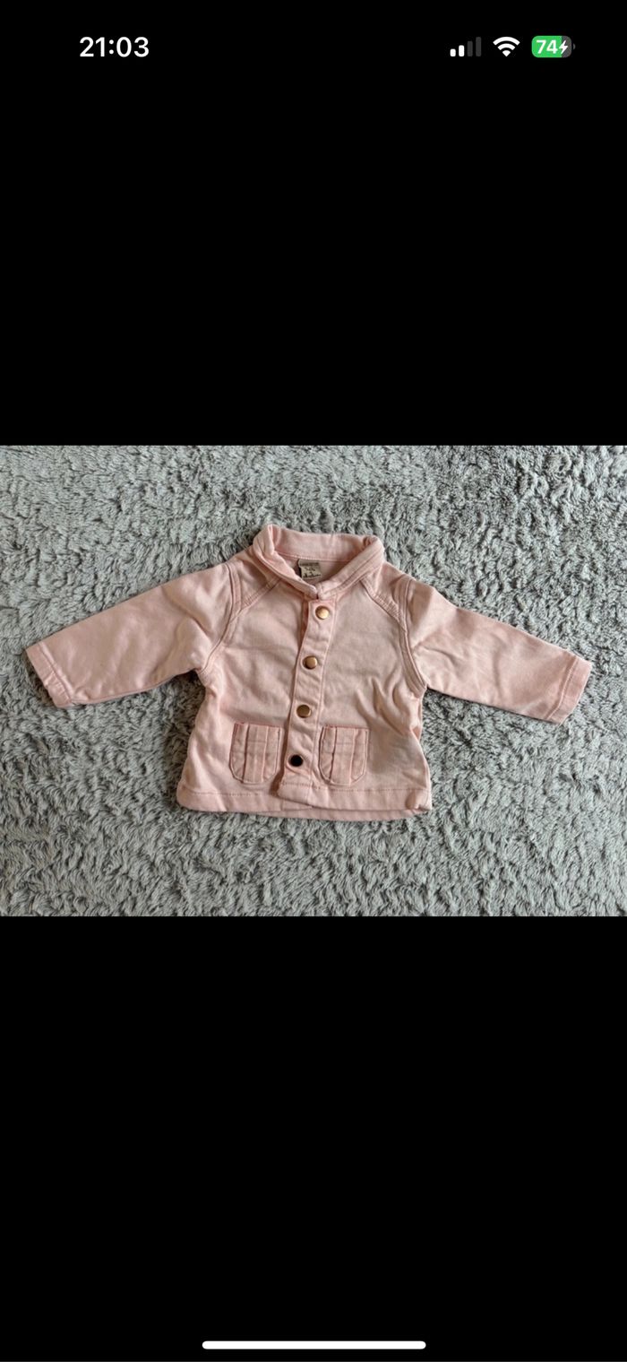 Veste jean rose 6 mois - photo numéro 2