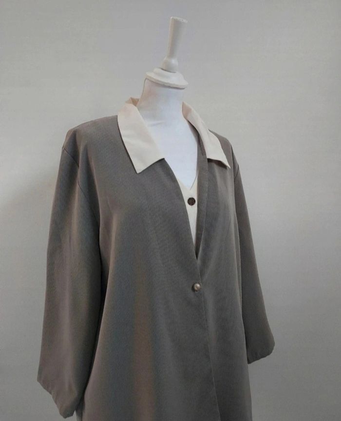 Veste chemise surchemise blazer fluide 2 en 1 46-48 - photo numéro 5